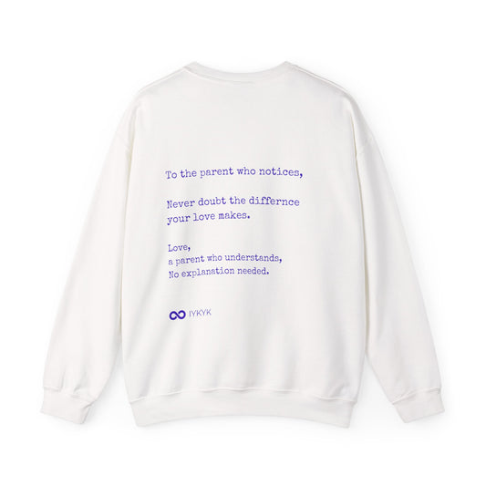 You are not alone - Augility Collective Sweatshirt - White & Purple