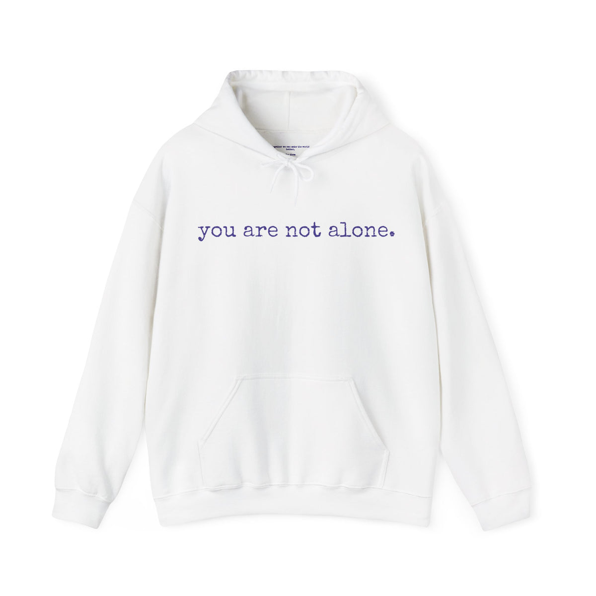 You are not alone - Augility Collective Hoodie - Special Edition White & Purple
