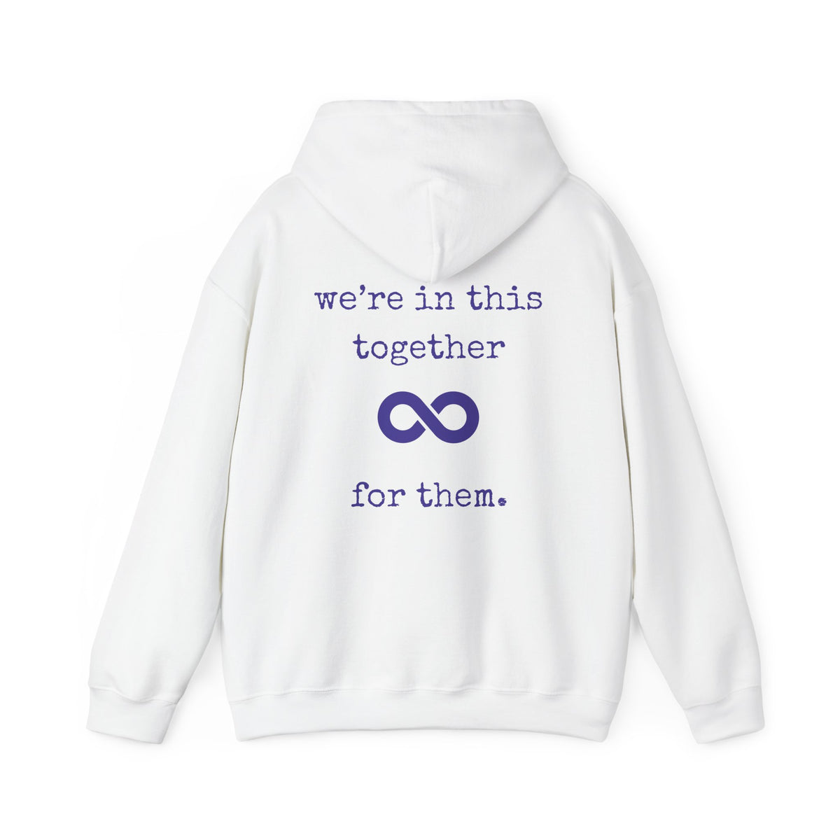 You are not alone - Augility Collective Hoodie - Special Edition White & Purple