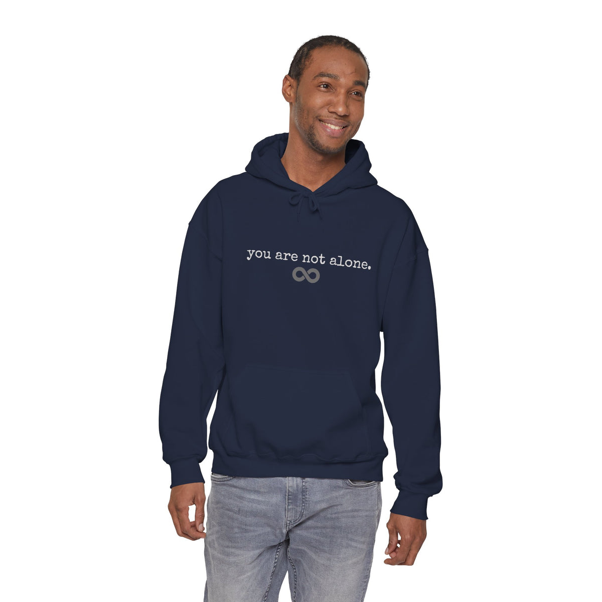 You are NOT alone - Navy - Augility Collective Hoodie
