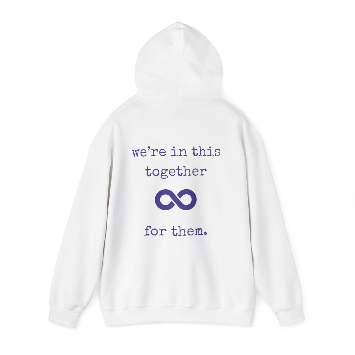 You are not alone - Augility Collective Hoodie - Special Edition White & Purple