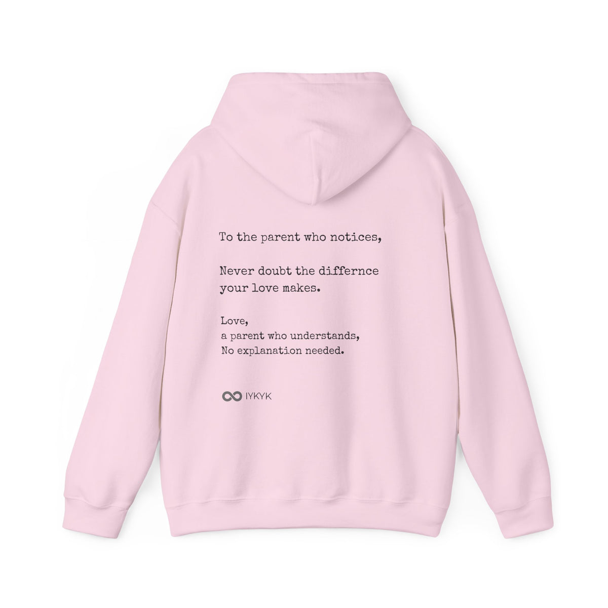 You are NOT alone - Augility Collective Hoodie - Pink with Black
