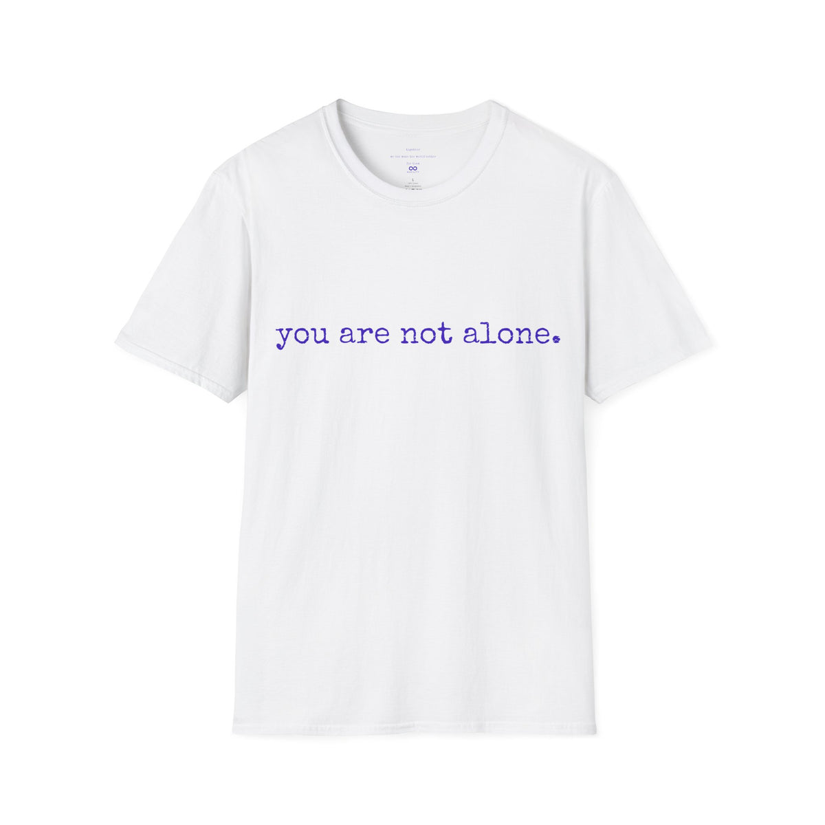 You are no alone - Augility Collective T-shirt - Special Edition White & Purple