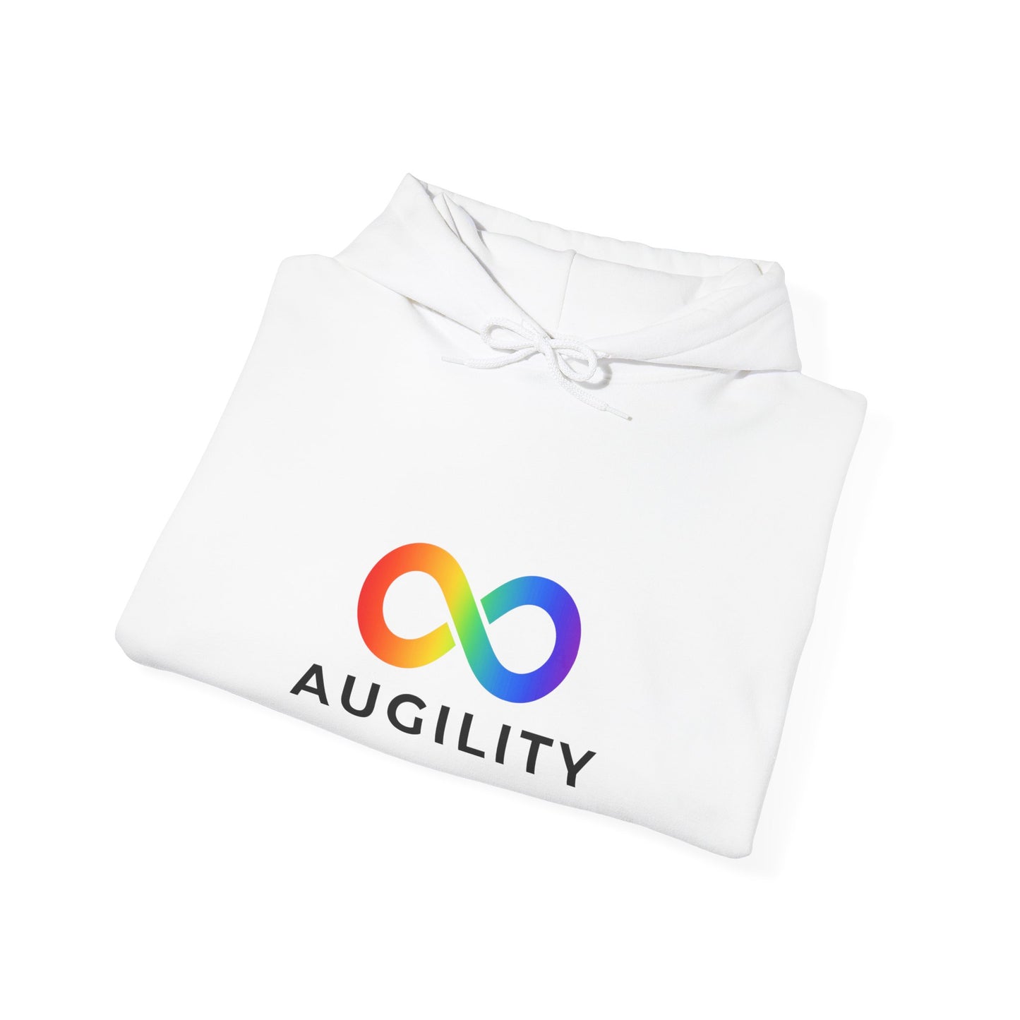 Augility Collective Hoodie - Special Edition White and Rainbow