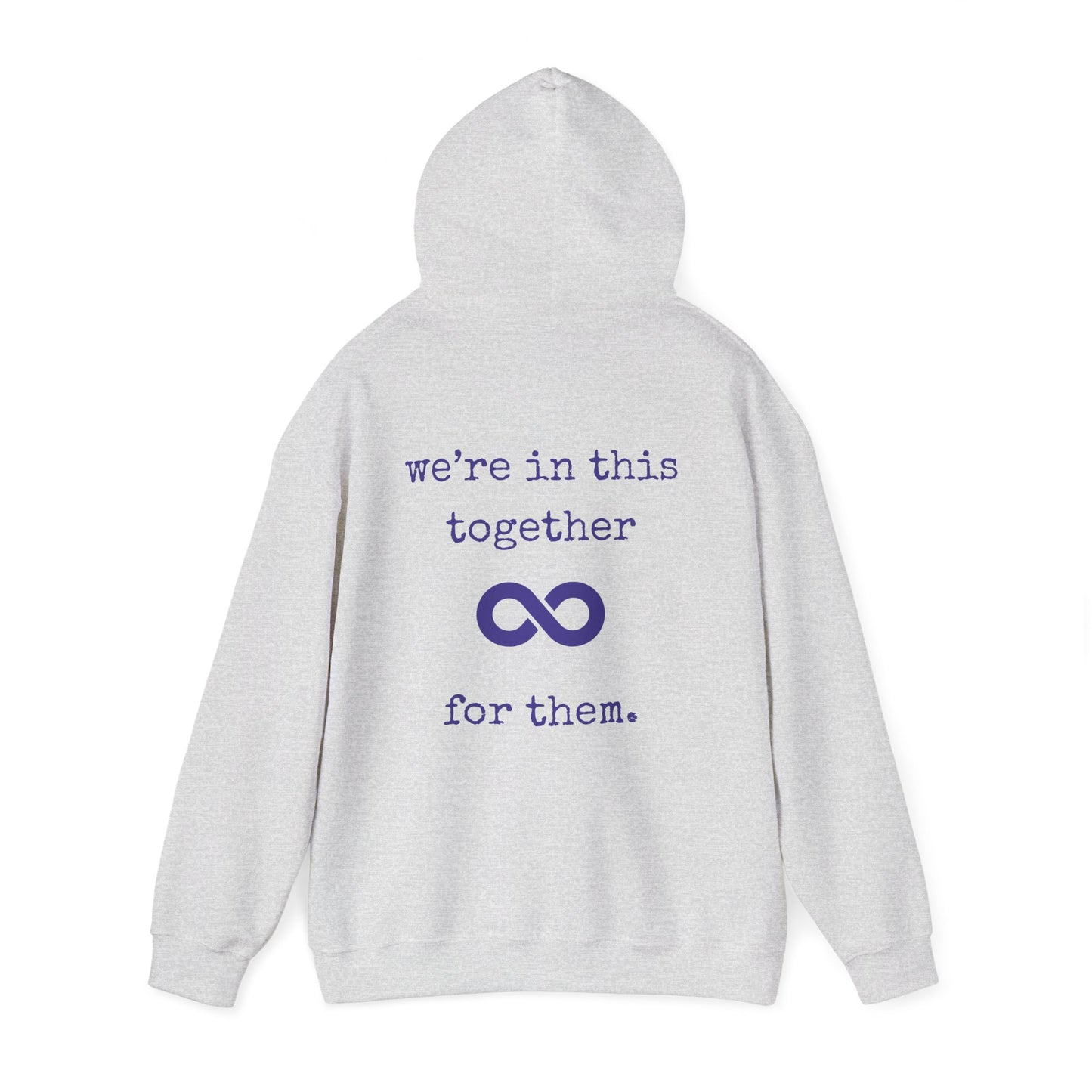 You are not alone - Augility Collective Hoodie - Special Edition White & Purple