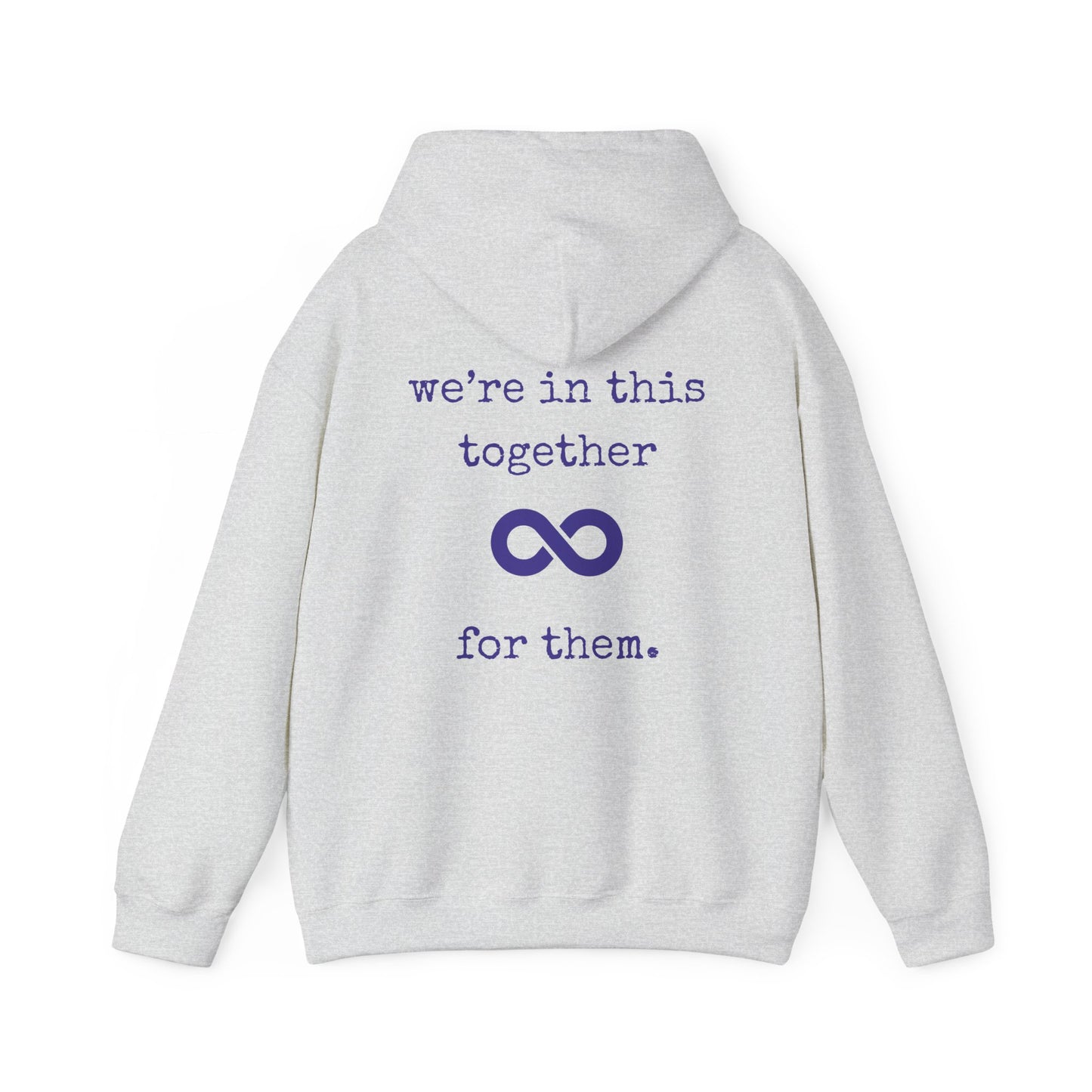 You are not alone - Augility Collective Hoodie - Special Edition White & Purple