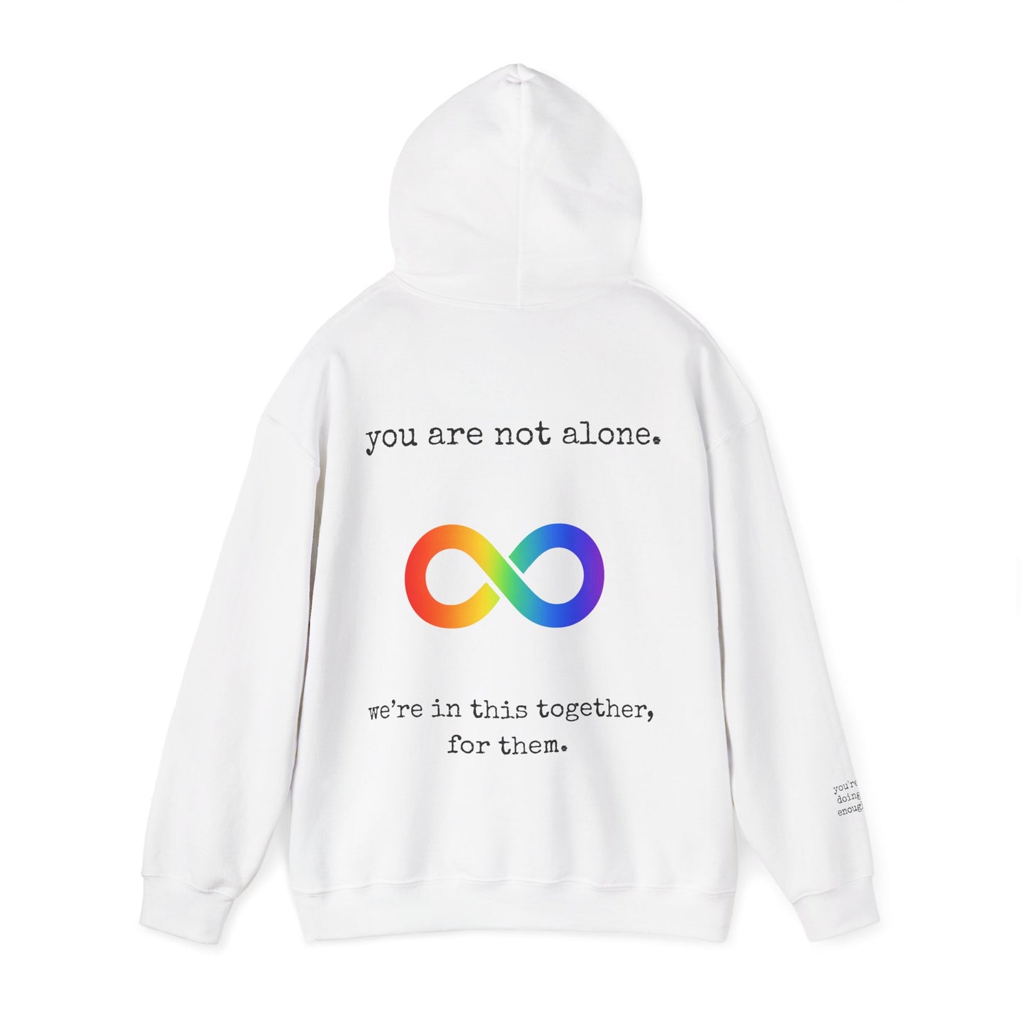 Augility Collective Hoodie - Special Edition White and Rainbow