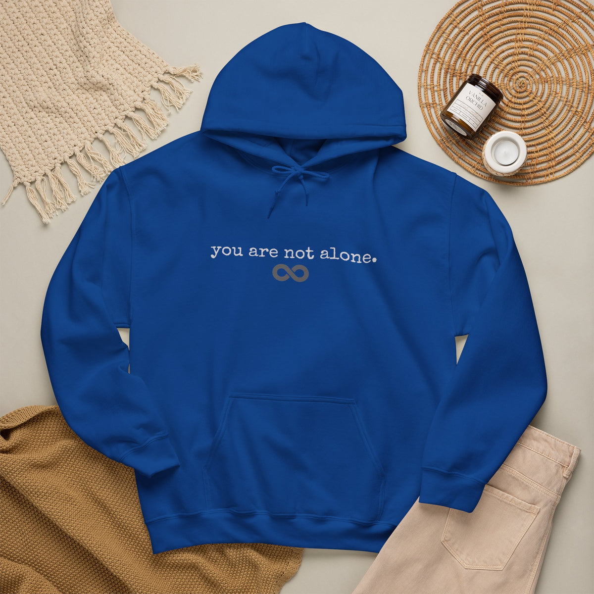 You Are Not Alone - Augility Collective Hoodie - Royal Blue