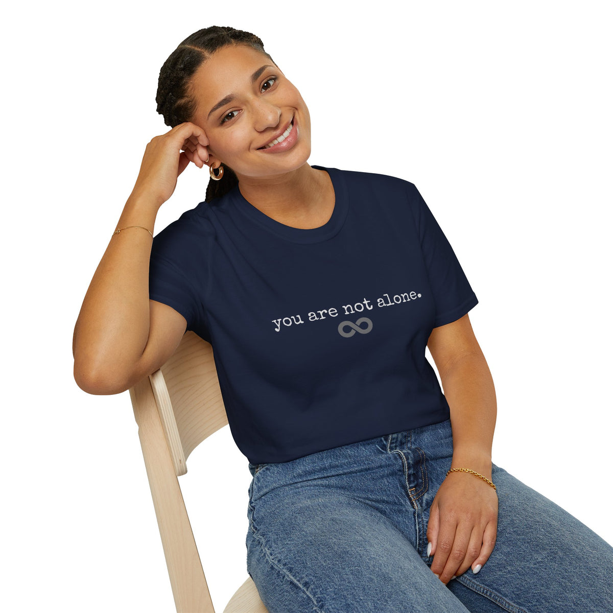 You are not alone - Navy - Augility Collective T-shirt