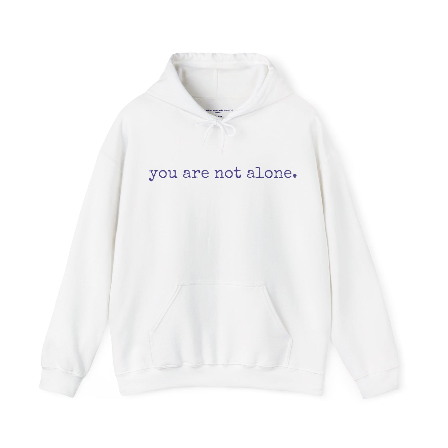 You are not alone - Augility Collective Hoodie - Special Edition White & Purple