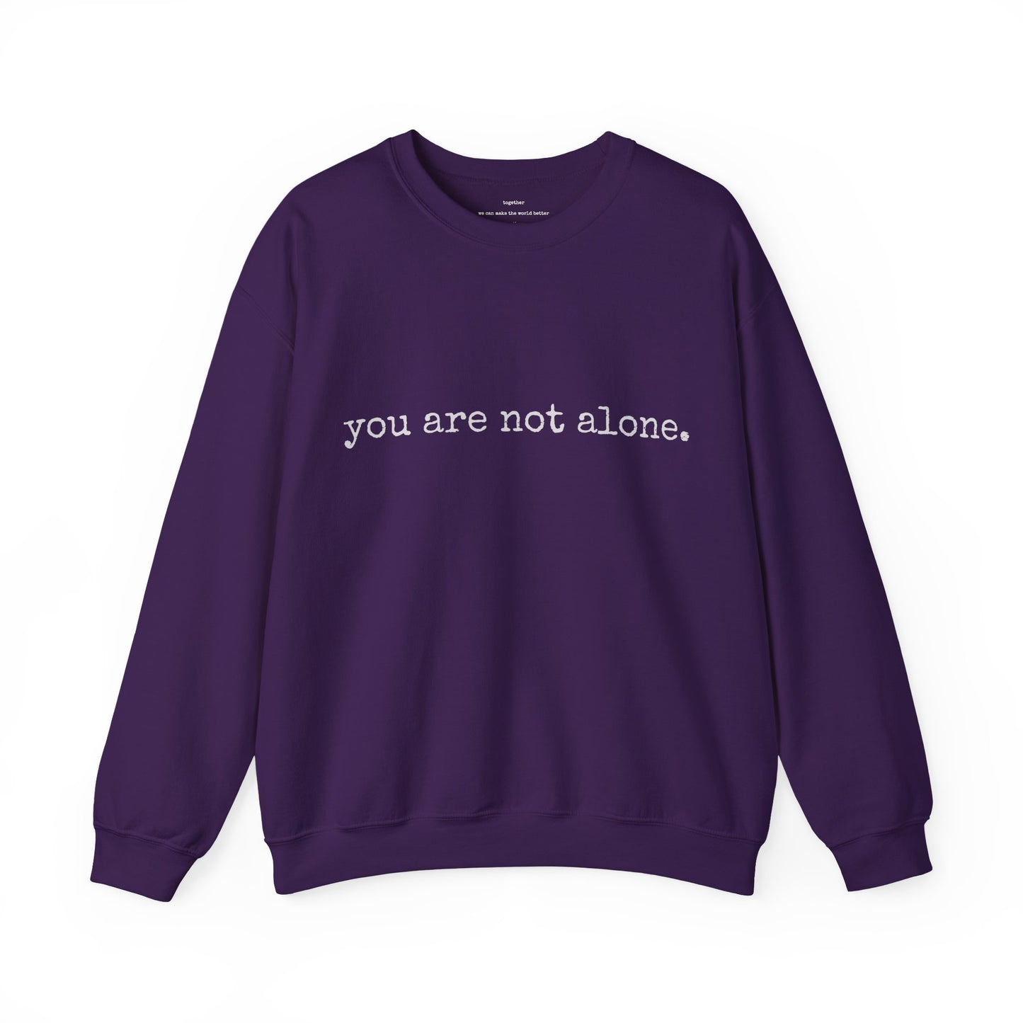 You are not alone - Augility Collective Sweatshirt - Special Edition - White & Purple