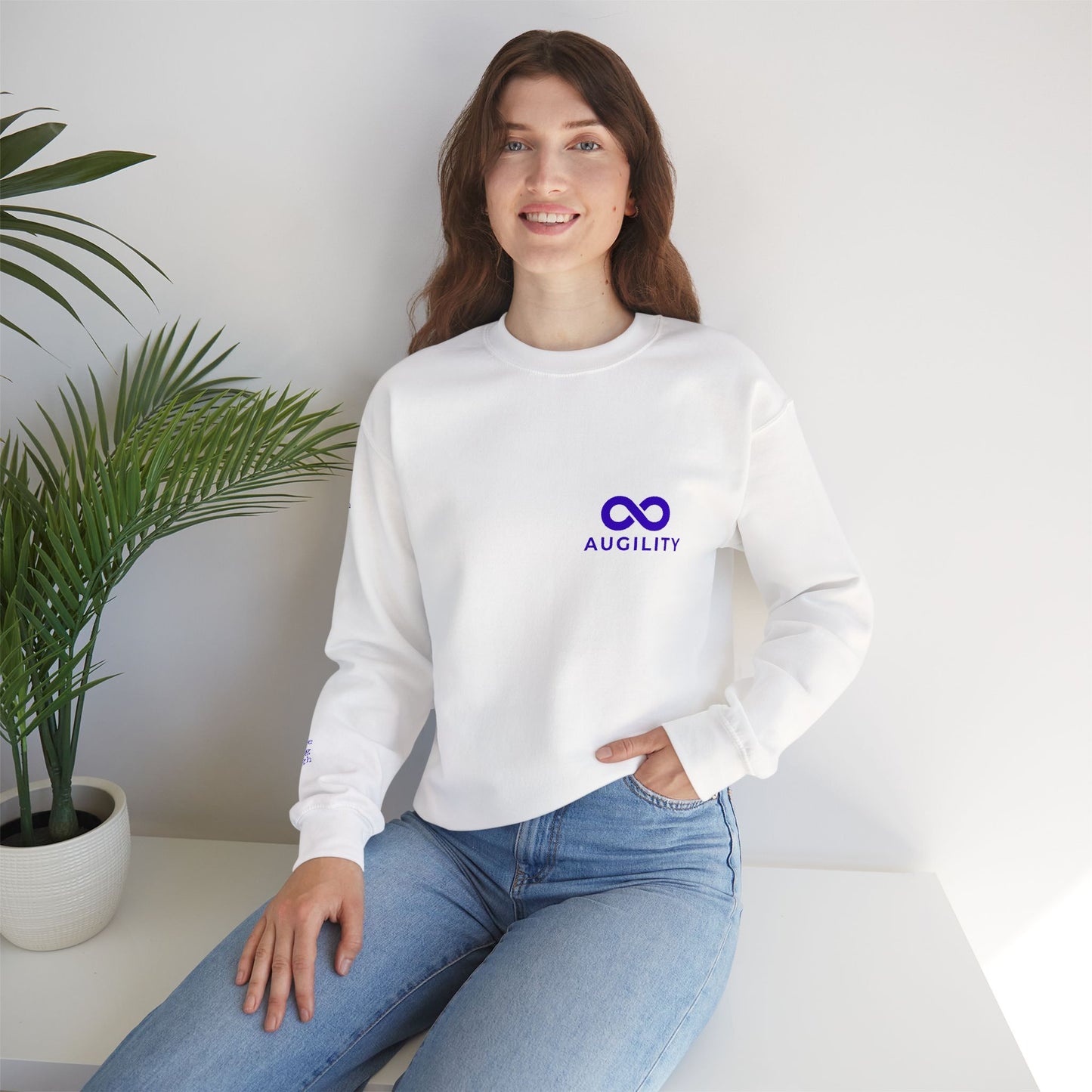 Augility Collective Sweatshirt - Special Edition - White & Purple