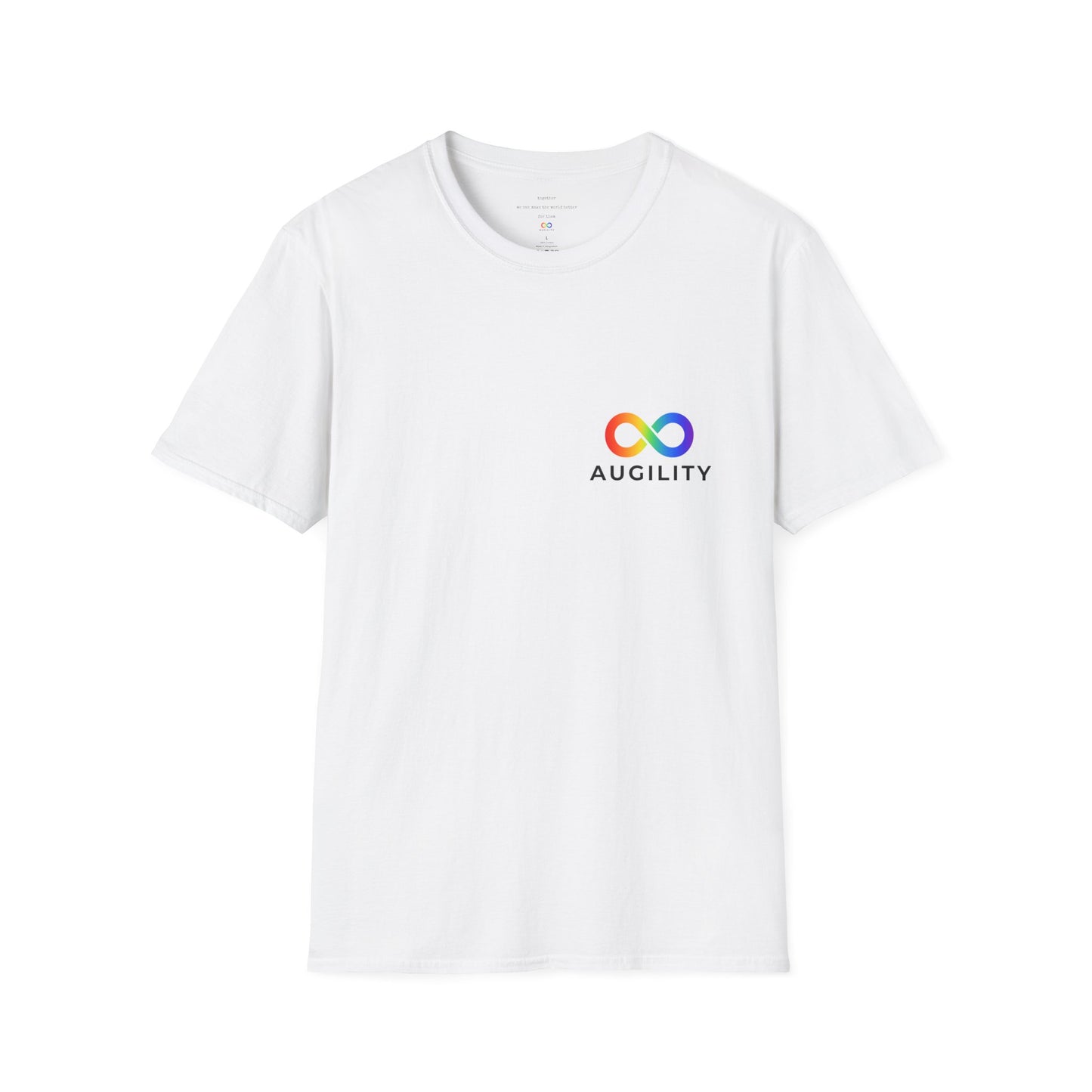 Augility Collective T-shirt - Special Edition White & Rainbow