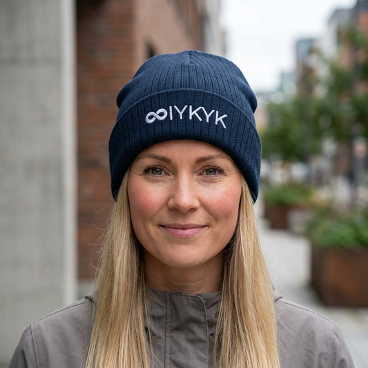 IYKYK - Augility Beanie hat - Black & Navy