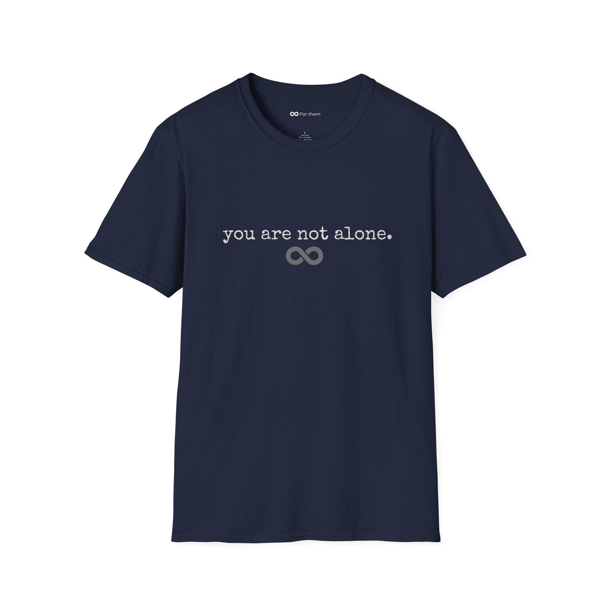 You are not alone - Navy - Augility Collective T-shirt