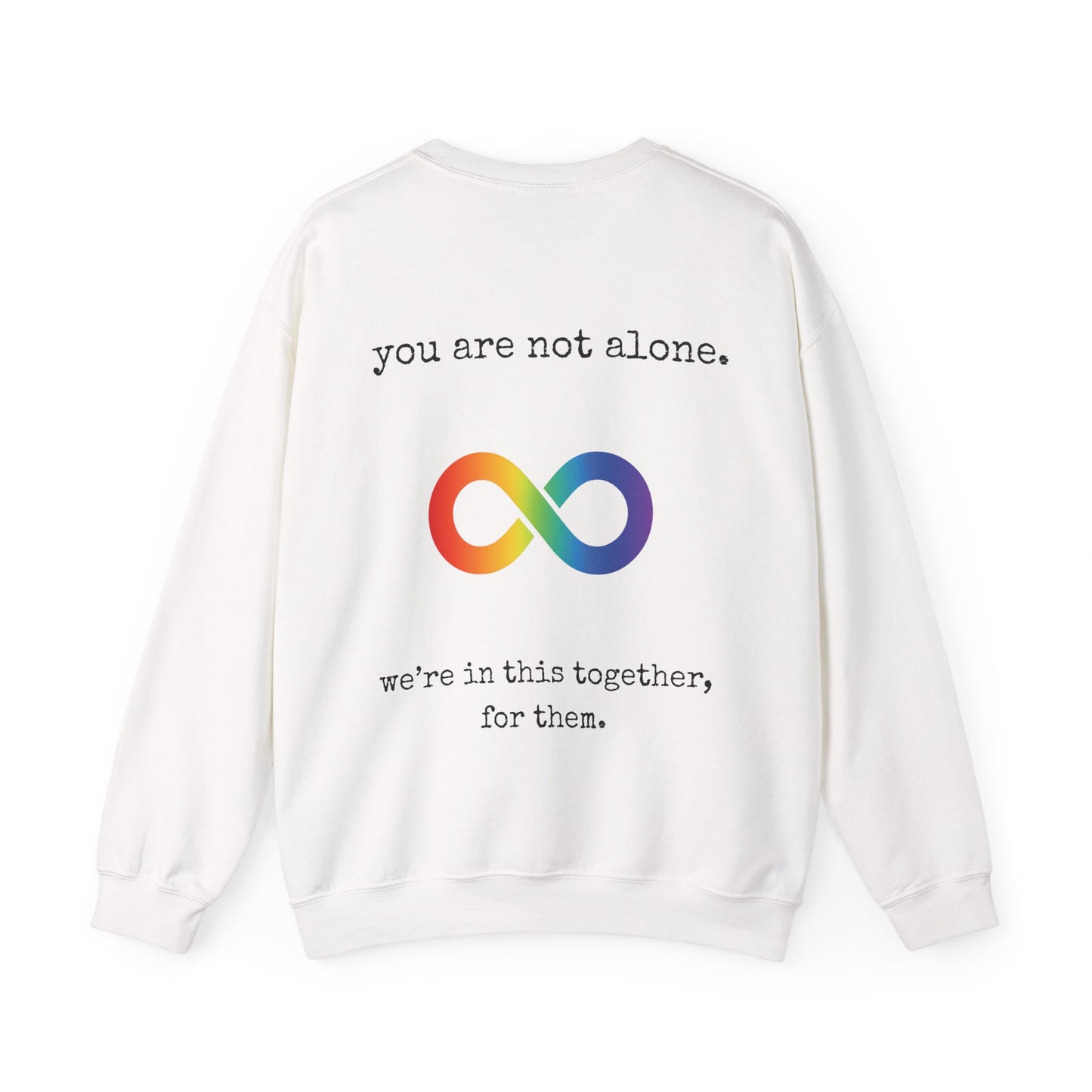 You are not alone - Augility Collective Sweatshirt - Special Edition - White & Rainbow
