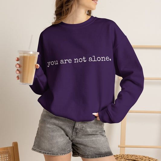 You are not alone - Augility Collective Sweatshirt - Special Edition - White & Purple