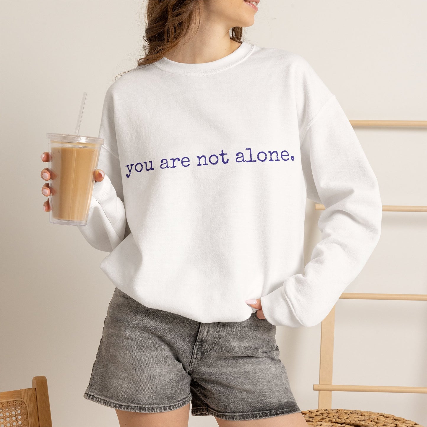 You are not alone - Augility Collective Sweatshirt - Special Edition - White & Purple