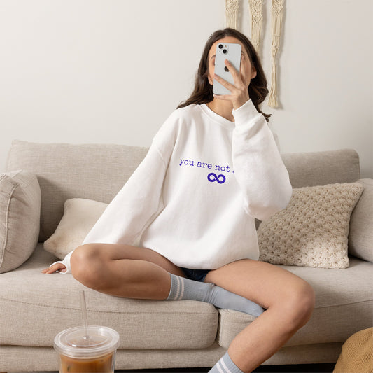 You are not alone - Augility Collective Sweatshirt - White & Purple