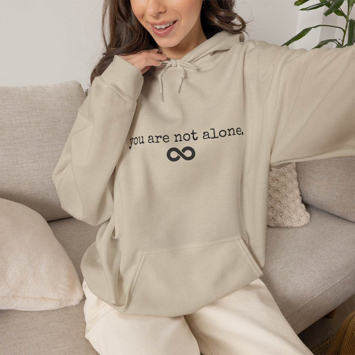 You Are Not Alone - Augility Collective Hoodie - Sand