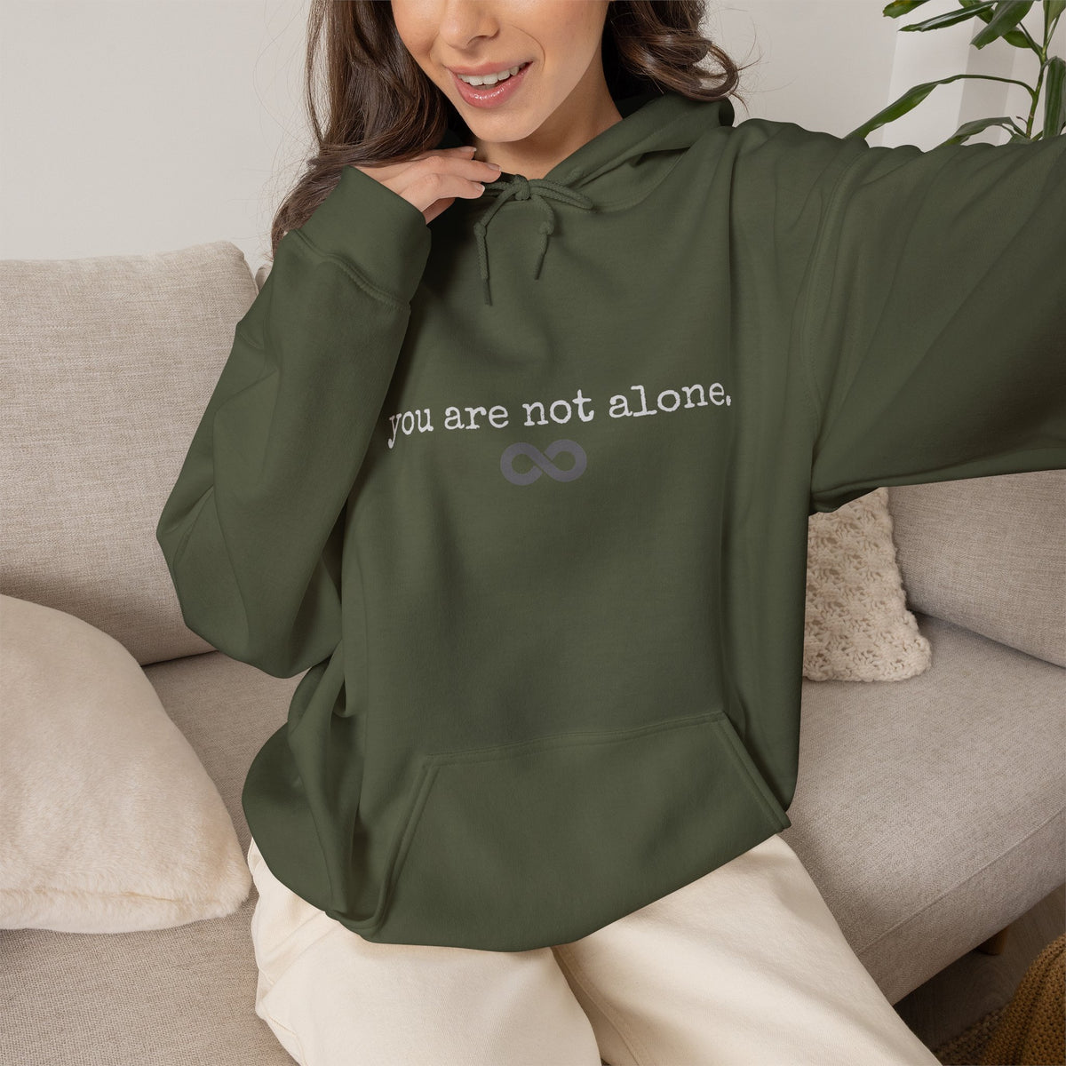 You Are Not Alone - Augility Collective Hoodie - Green