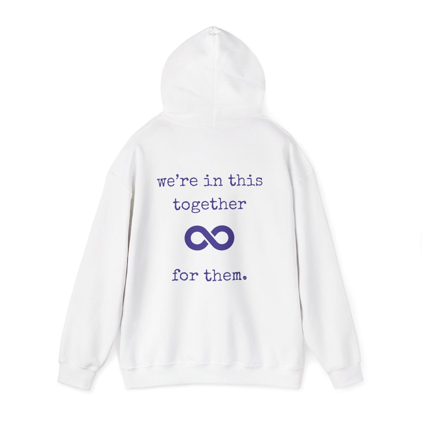 You are not alone - Augility Collective Hoodie - Special Edition White & Purple