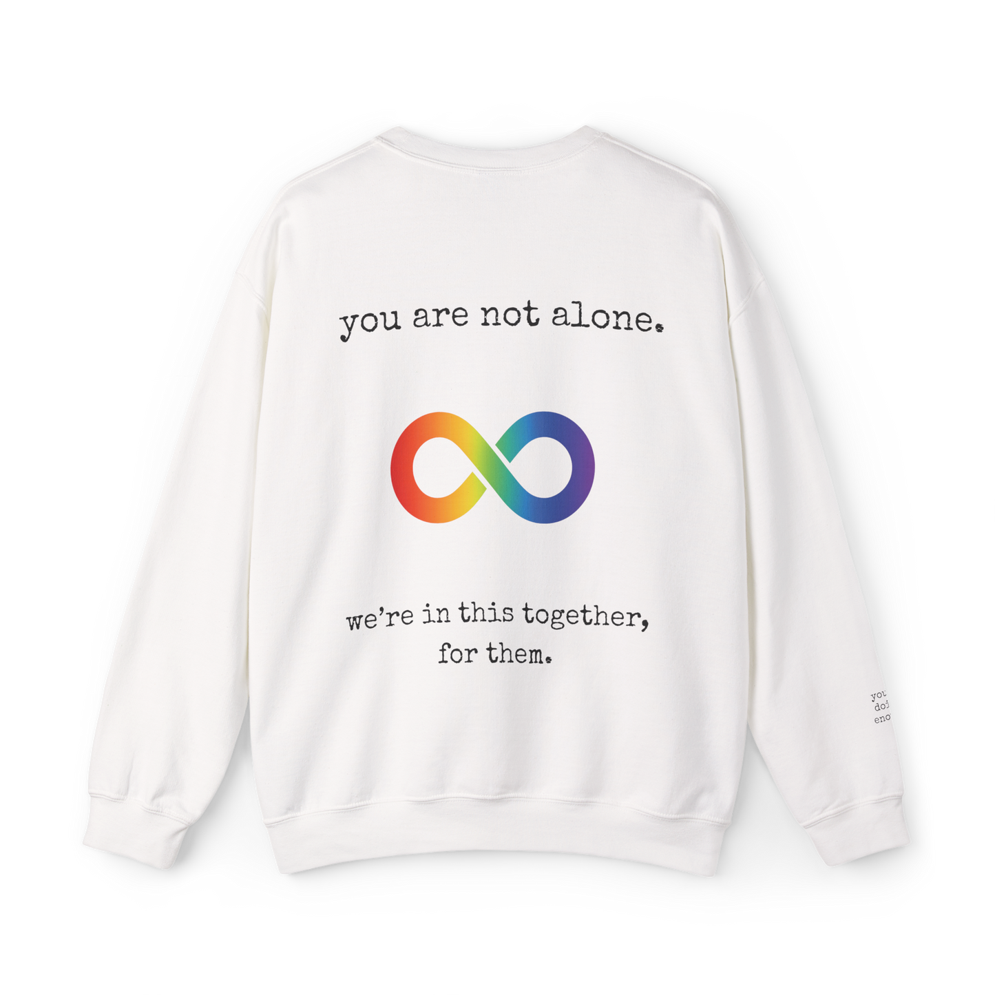 Augility Collective Sweatshirt - Special Edition - White & Rainbow